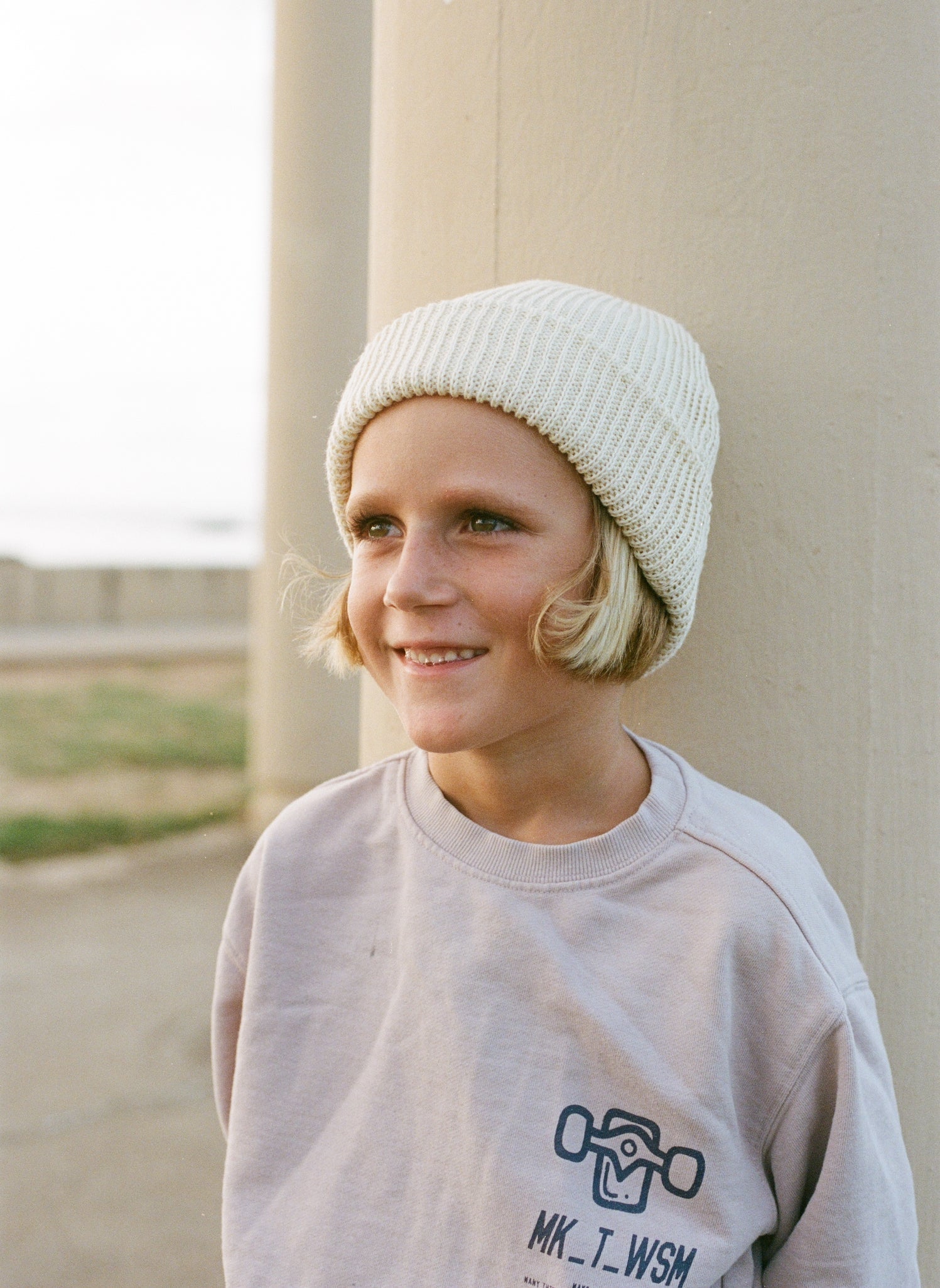 Kids Hemp Blend Slacker Knit Ribbed Beanie Soft Warm