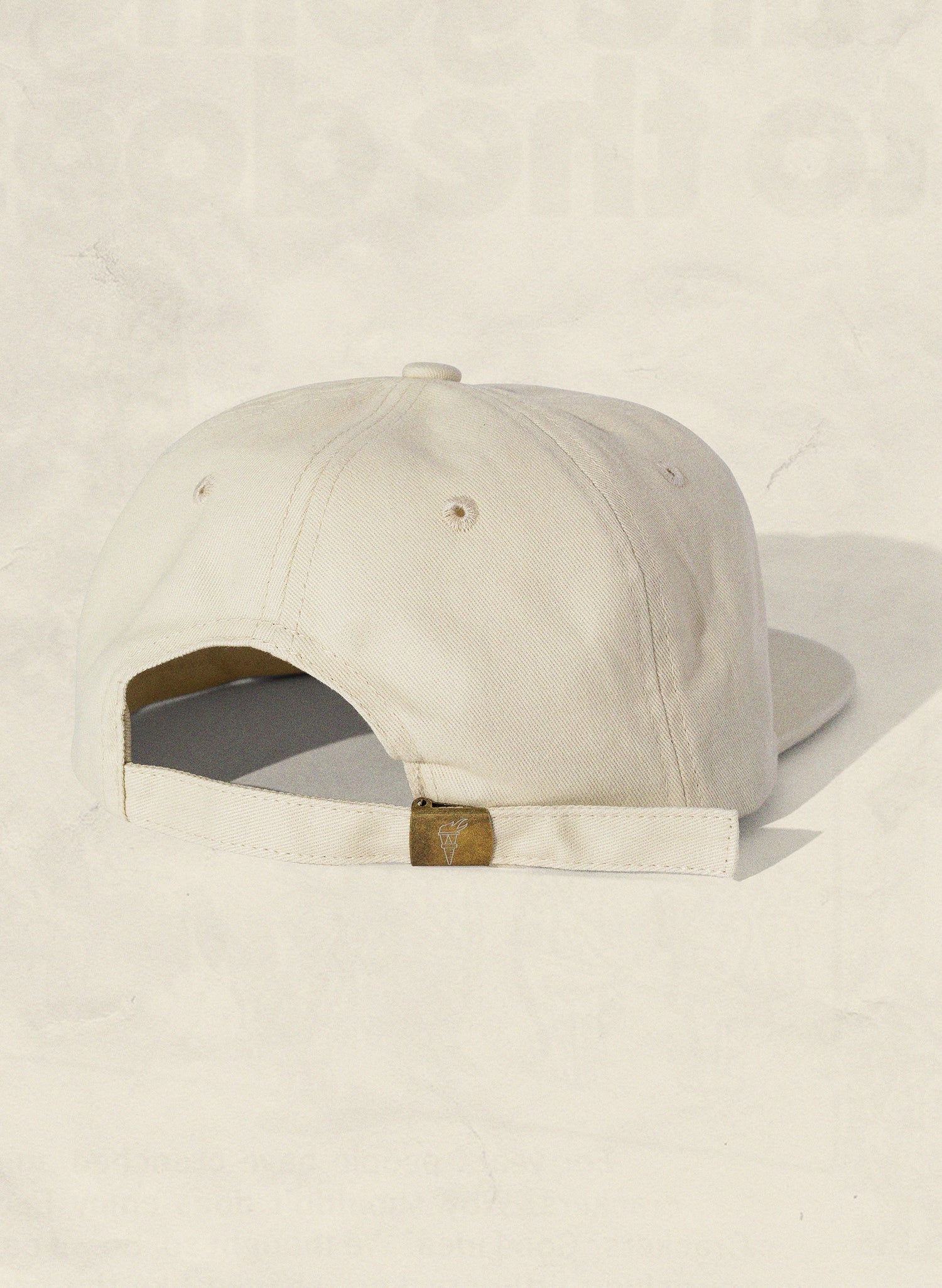 Brushed Cotton Field Trip Hat Unstructured 6-Panel Adjustable Brass Strap