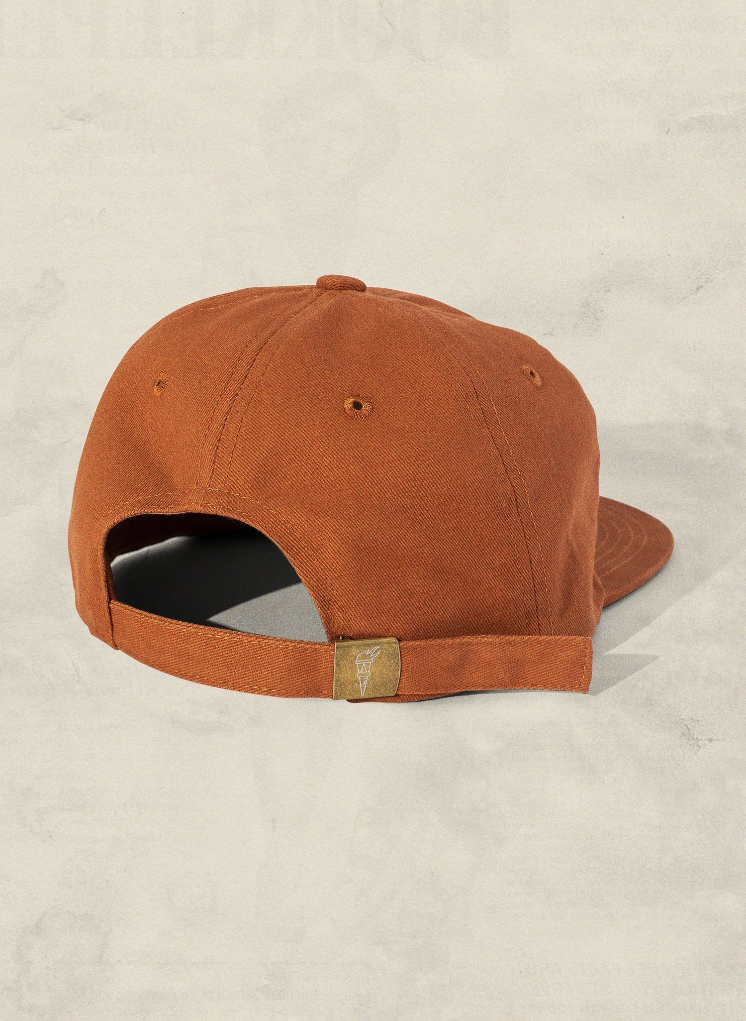 Brushed Cotton Field Trip Hat Unstructured 6-Panel Adjustable Brass Strap