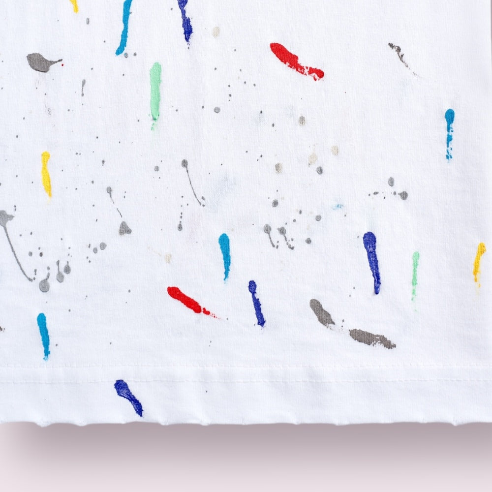 Hand-Painted Los Angeles Heavyweight Cotton Tank Top Paint Drips