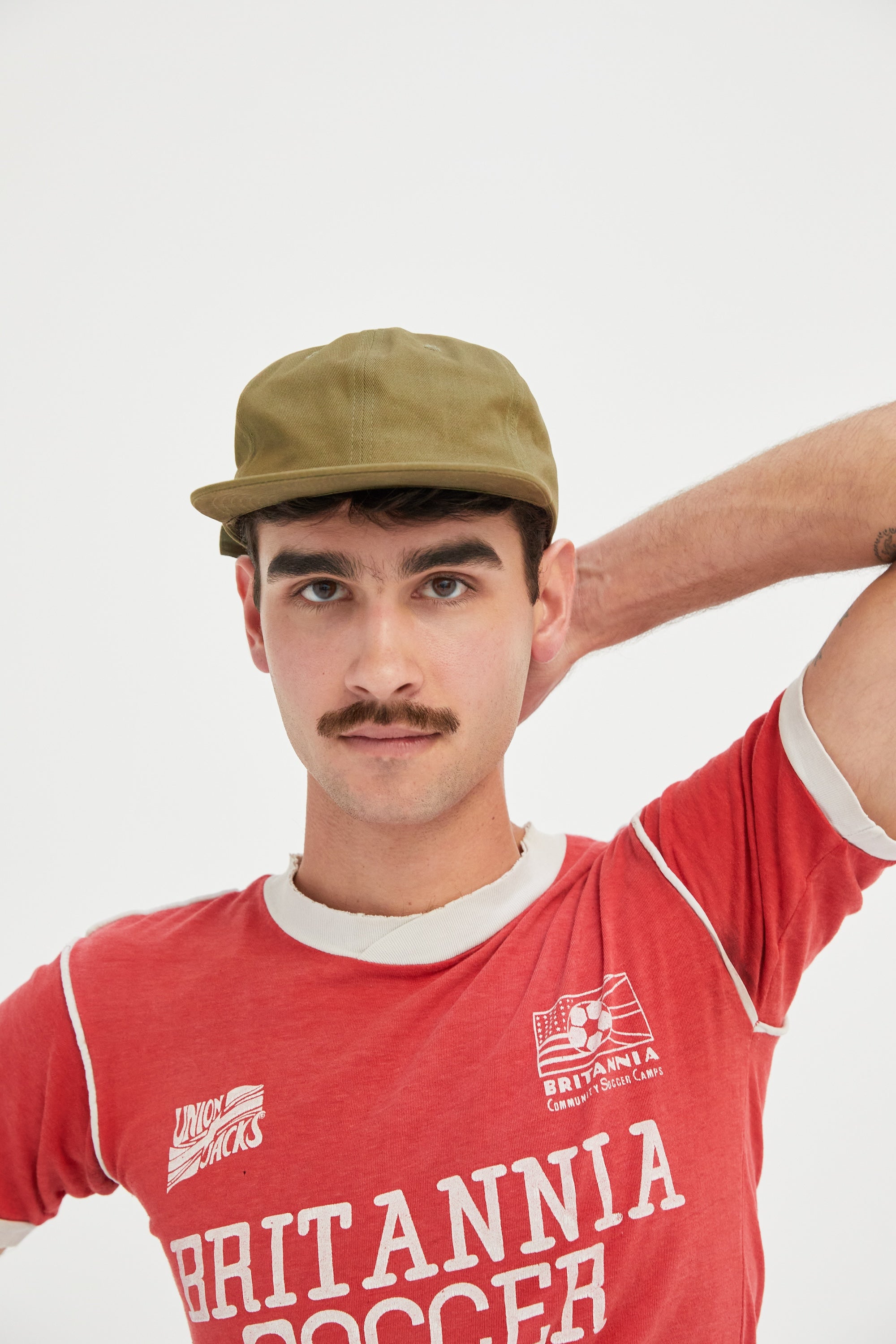 Brushed Cotton Field Trip Hat Unstructured 6-Panel Adjustable Brass Strap