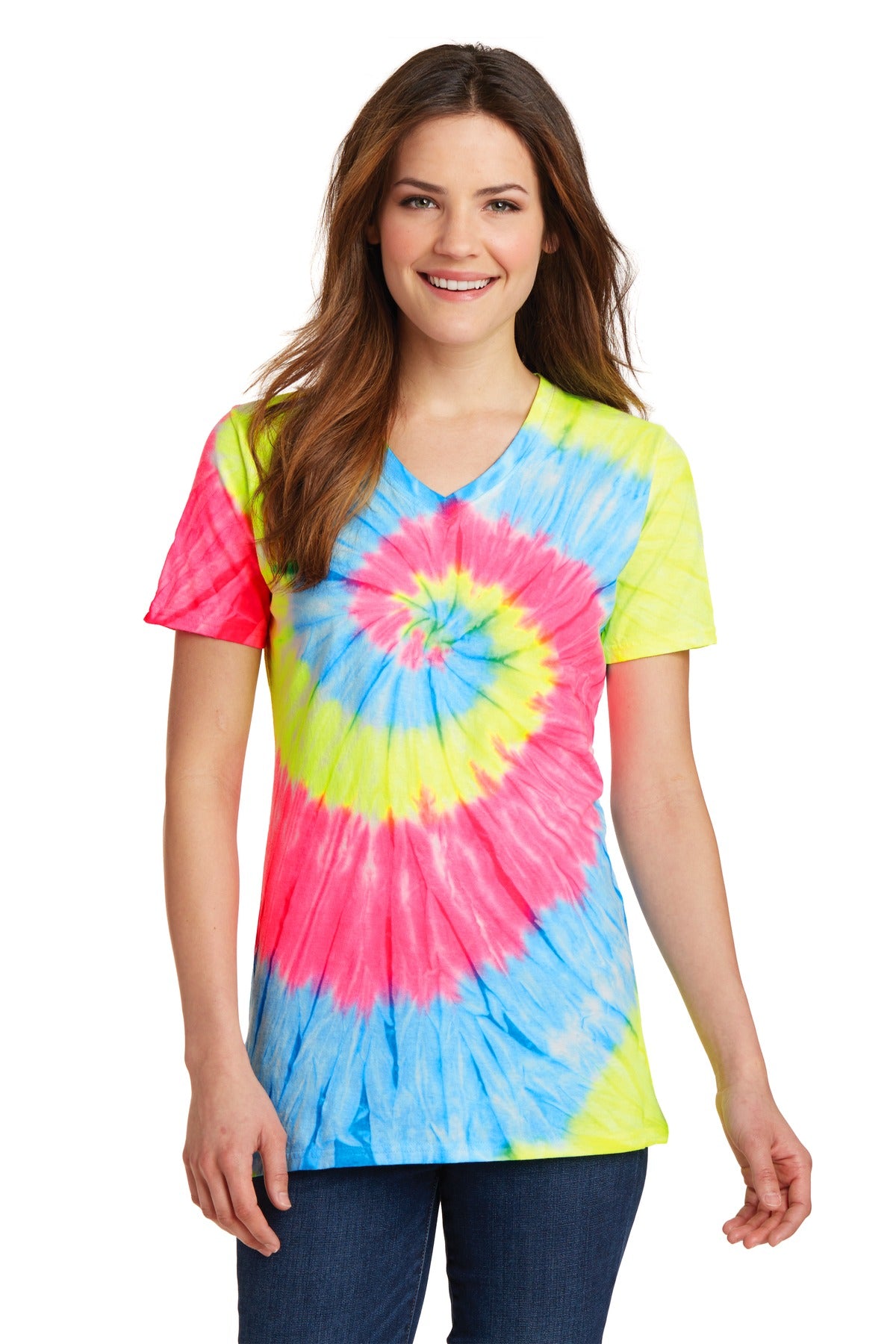https://images.shirtspace.com/fullsize/QW6mmGYM6A5KXv9Fp2VK5Q%3D%3D/75114/10167-port-company-lpc147v-ladies-tie-dye-v-neck-tee-front-neon-rainbow.jpg