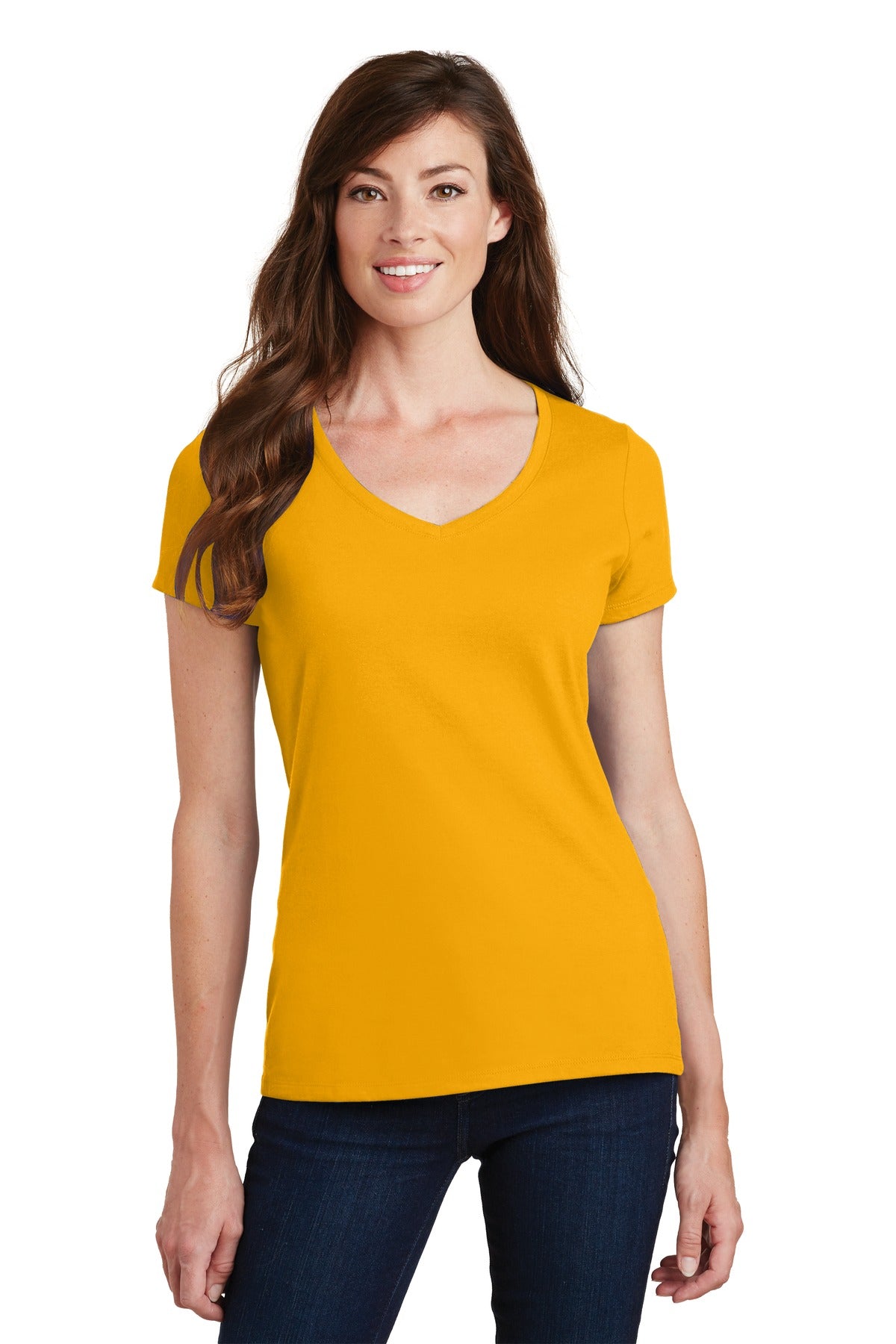 https://images.shirtspace.com/fullsize/YXEkOvsbpZ1sf%2FUs%2FAzZog%3D%3D/75248/10171-port-company-lpc450v-ladies-fan-favorite-v-neck-tee-front-bright-gold.jpg