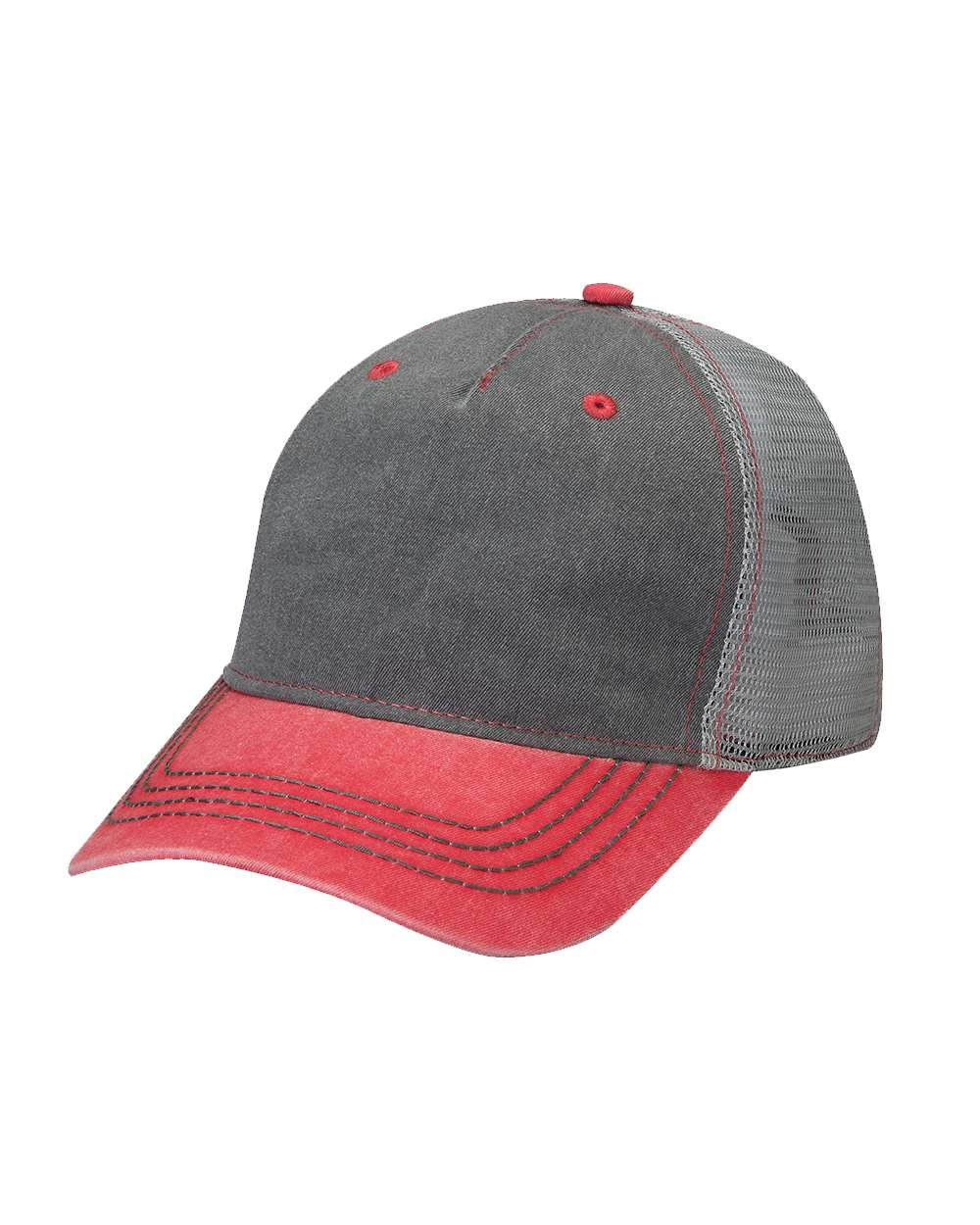 Adams Headwear Endeavor Five-Panel Cotton Twill Mesh Back Cap
