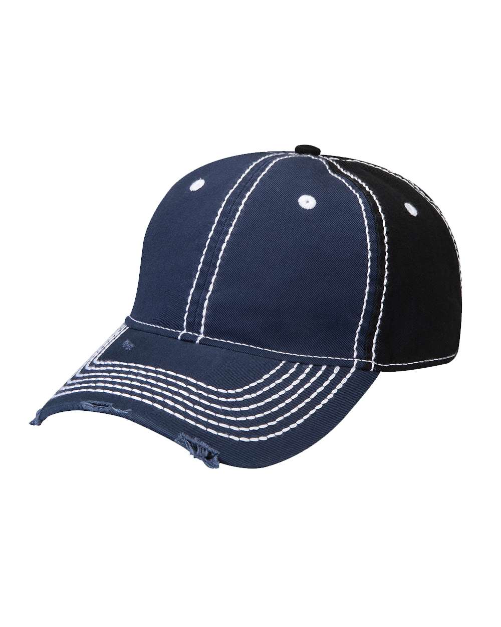 Adams Rambler Unstructured Six-Panel Cotton Twill Distressed Visor Cap