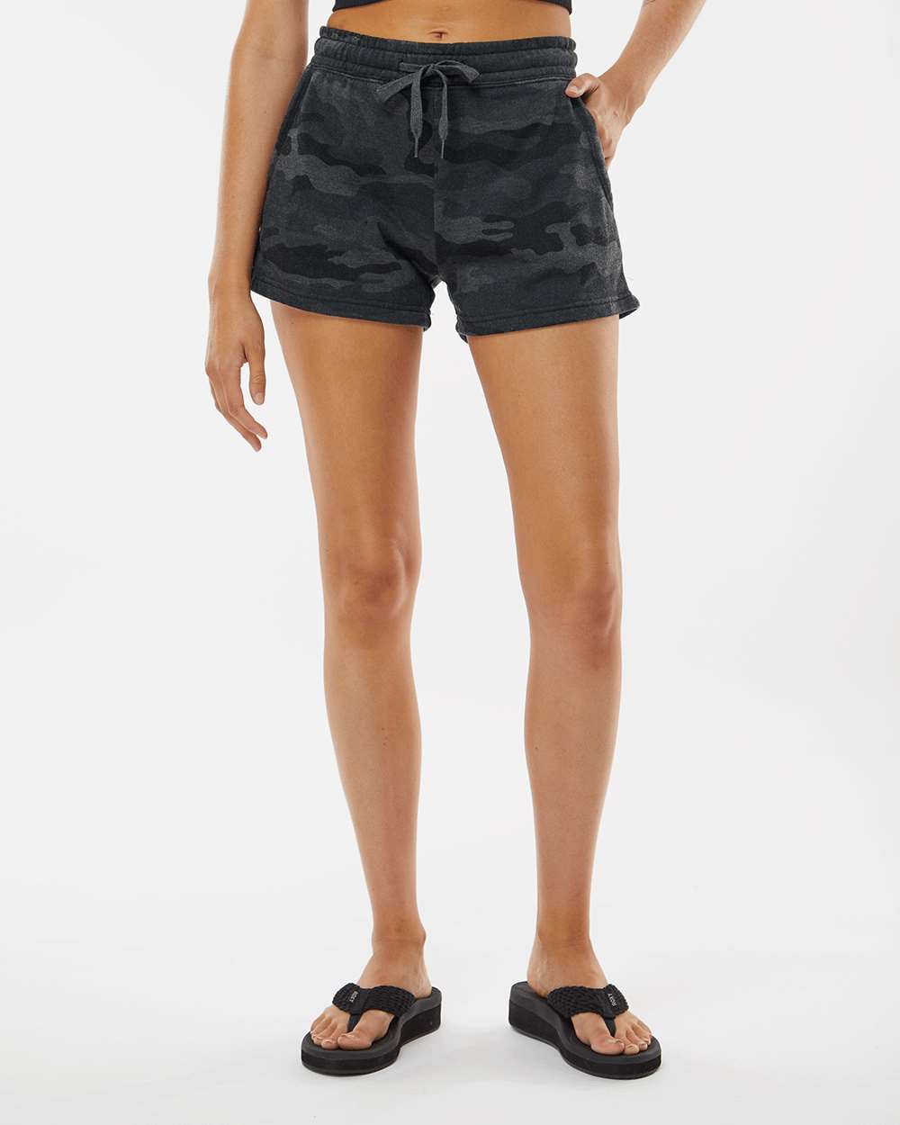 Independent Trading Co. Women's California Wave Wash Fleece Shorts