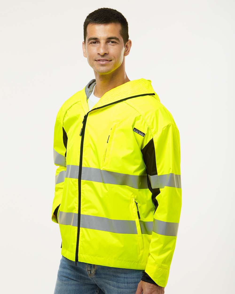 Kishigo WB102 Unisex Premium Black Series Windbreaker – Reflective Protective Outerwear