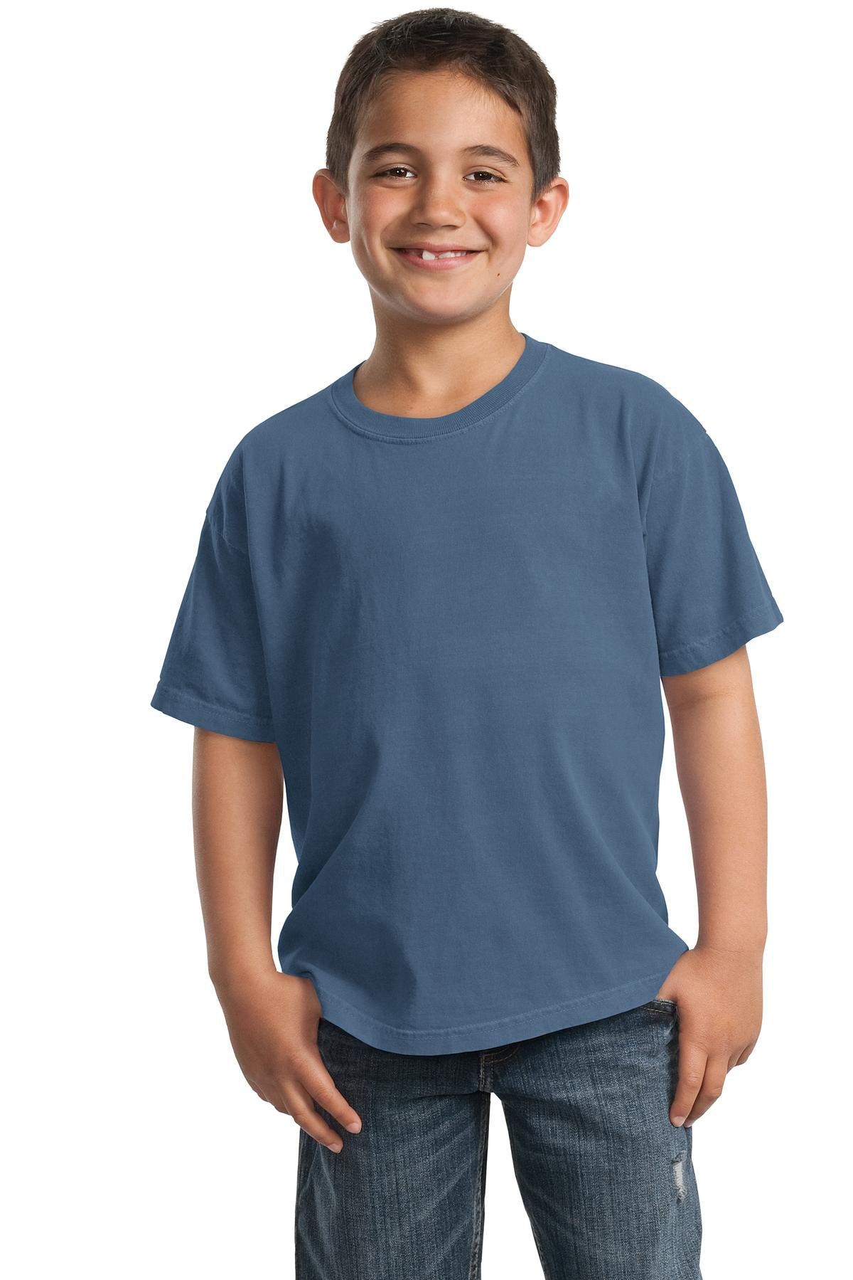 https://images.shirtspace.com/fullsize/5golzVueeZrwOERz9erlAw%3D%3D/79400/10451-port-company-pc099y-youth-beach-wash-garment-dyed-tee-front-denim-blue.jpg