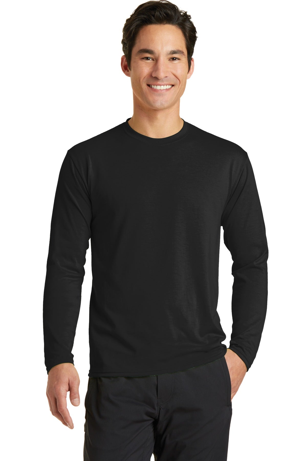 https://images.shirtspace.com/fullsize/JQmGzRNMpAWtUspg6T13Gg%3D%3D/79807/10468-port-company-pc381ls-long-sleeve-performance-blend-tee-front-jet-black.jpg
