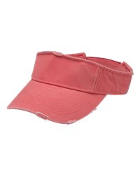 Adams Headwear Drifter Pigment-Dyed Cotton Twill Distressed Visor with Embroidery