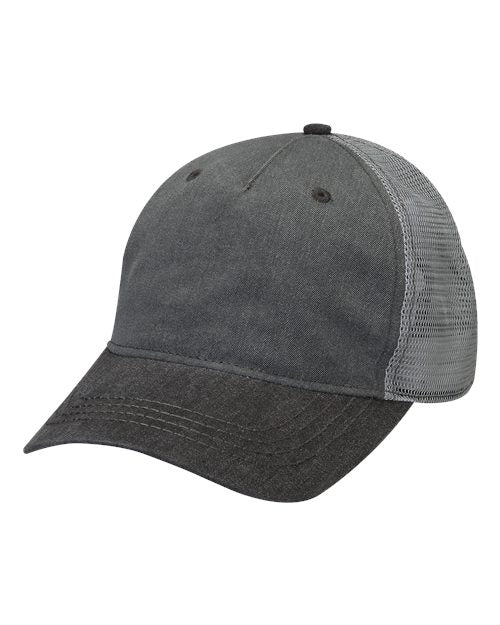 Adams Headwear Endeavor Five-Panel Cotton Twill Mesh Back Cap