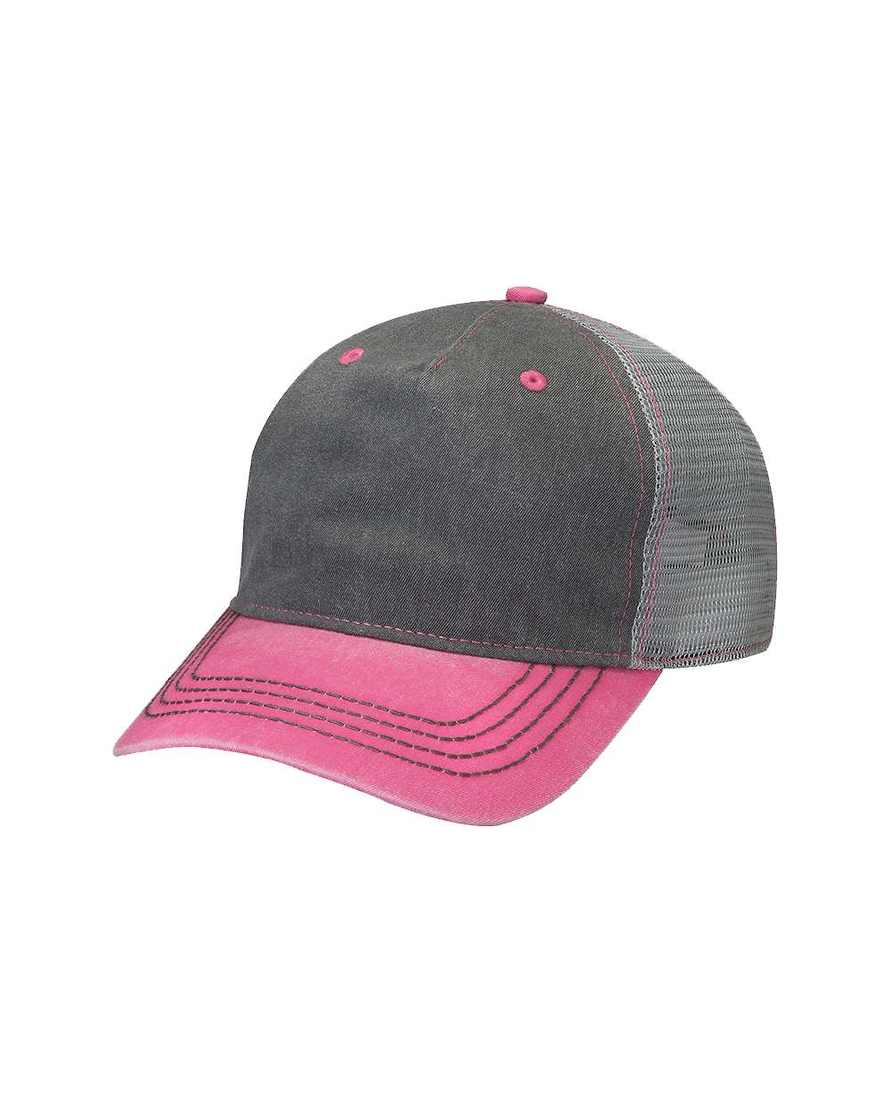 Adams Headwear Endeavor Five-Panel Cotton Twill Mesh Back Cap