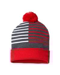 Richardson Chunky Cable Knit Pom-Pom Beanie 13-inch Slouch Fit