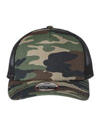 Richardson 112FP Five-Panel Trucker Cap, Structured Mesh Back Snapback