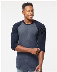 Next Level Unisex Triblend Three-Quarter Raglan T-Shirt Soft Cotton Blend