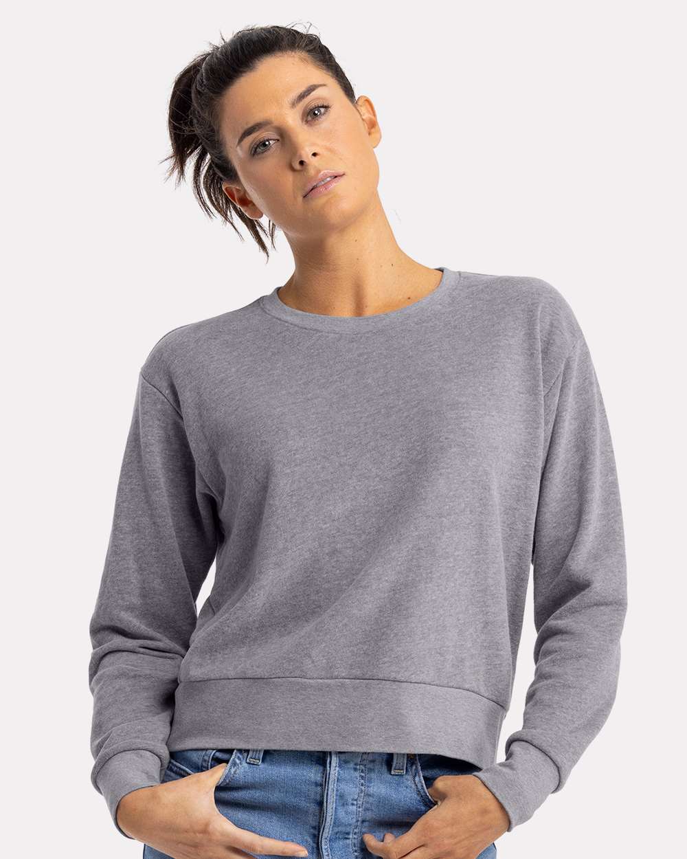 Next Level Women's Laguna Sueded Premium Crewneck Sweatshirt