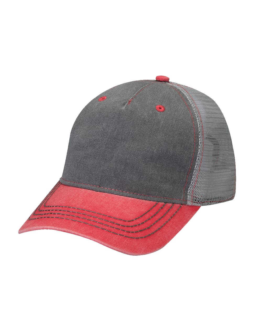 Adams Headwear Endeavor Five-Panel Cotton Twill Mesh Back Cap
