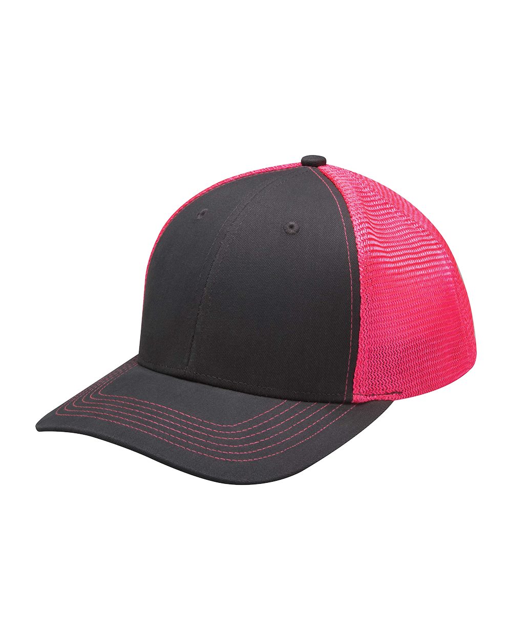 Prodigy Structured Six-Panel Snapback Cap with Mesh Back Panels
