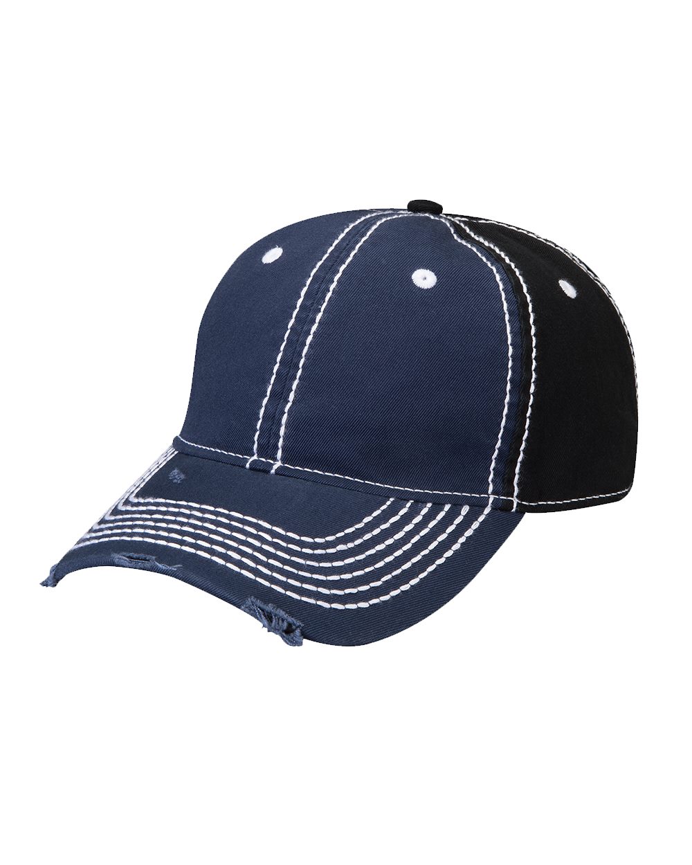 Adams Rambler Unstructured Six-Panel Cotton Twill Distressed Visor Cap