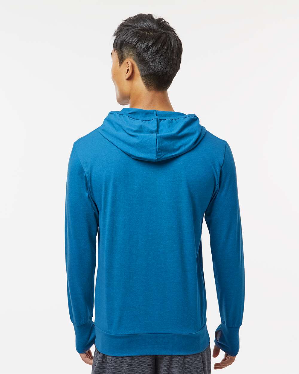 Unisex RecycledSoft Hooded Long Sleeve T-Shirt Organic Cotton Blend