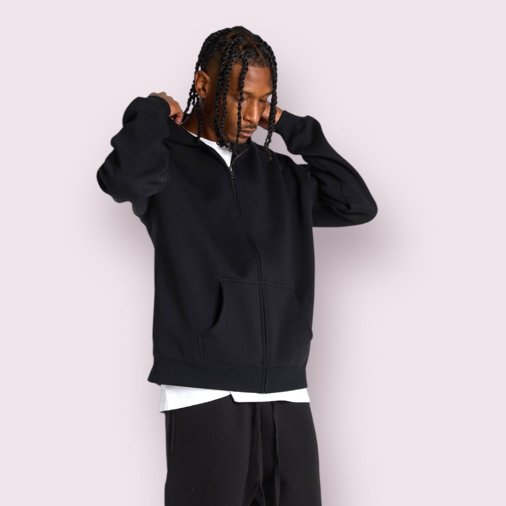 Blueprint YKK Zip Hoodie Relaxed Fit Combed Cotton Blend