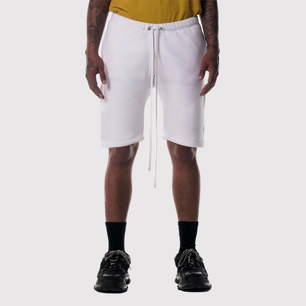 Heavyweight 3-End Fleece Drop-Crotch Combed Cotton Shorts with Drawcords