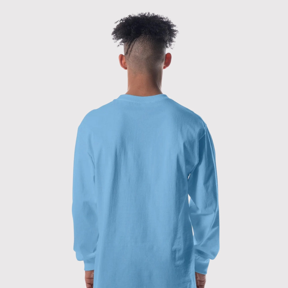 Men's Heavyweight Open-End Cotton Long Sleeve Tee | Durable Classic Fit Shirt