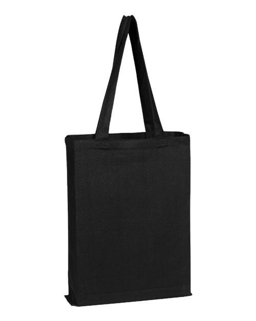 Q-Tees Canvas Gusset Tote Bag 15x16 Inch Heavy Cotton