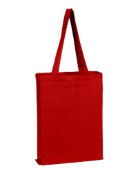 Q-Tees Canvas Gusset Tote Bag 15x16 Inch Heavy Cotton