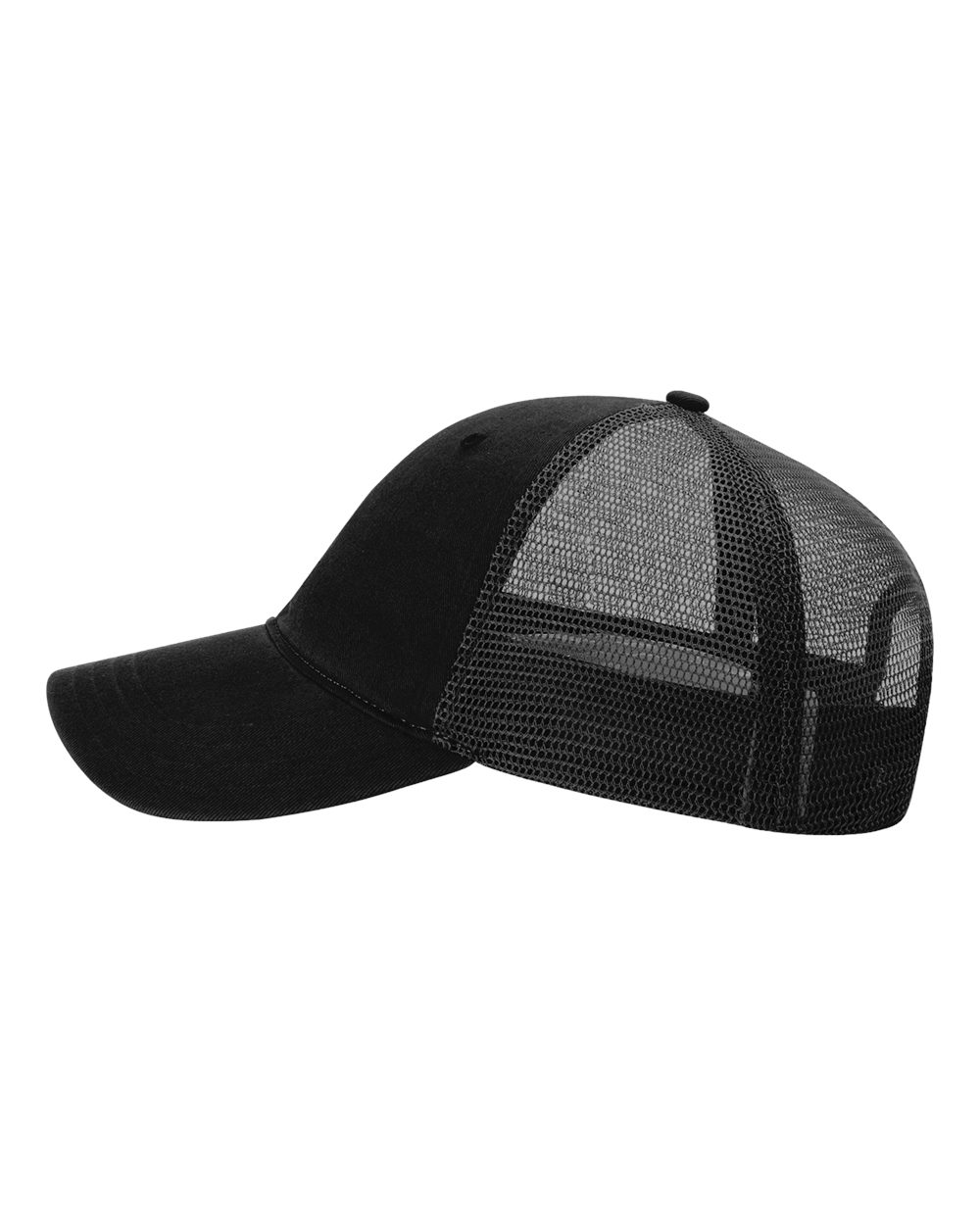 Richardson Garment-Washed Six-Panel Low-Profile Trucker Cap Adjustable Snapback Mesh