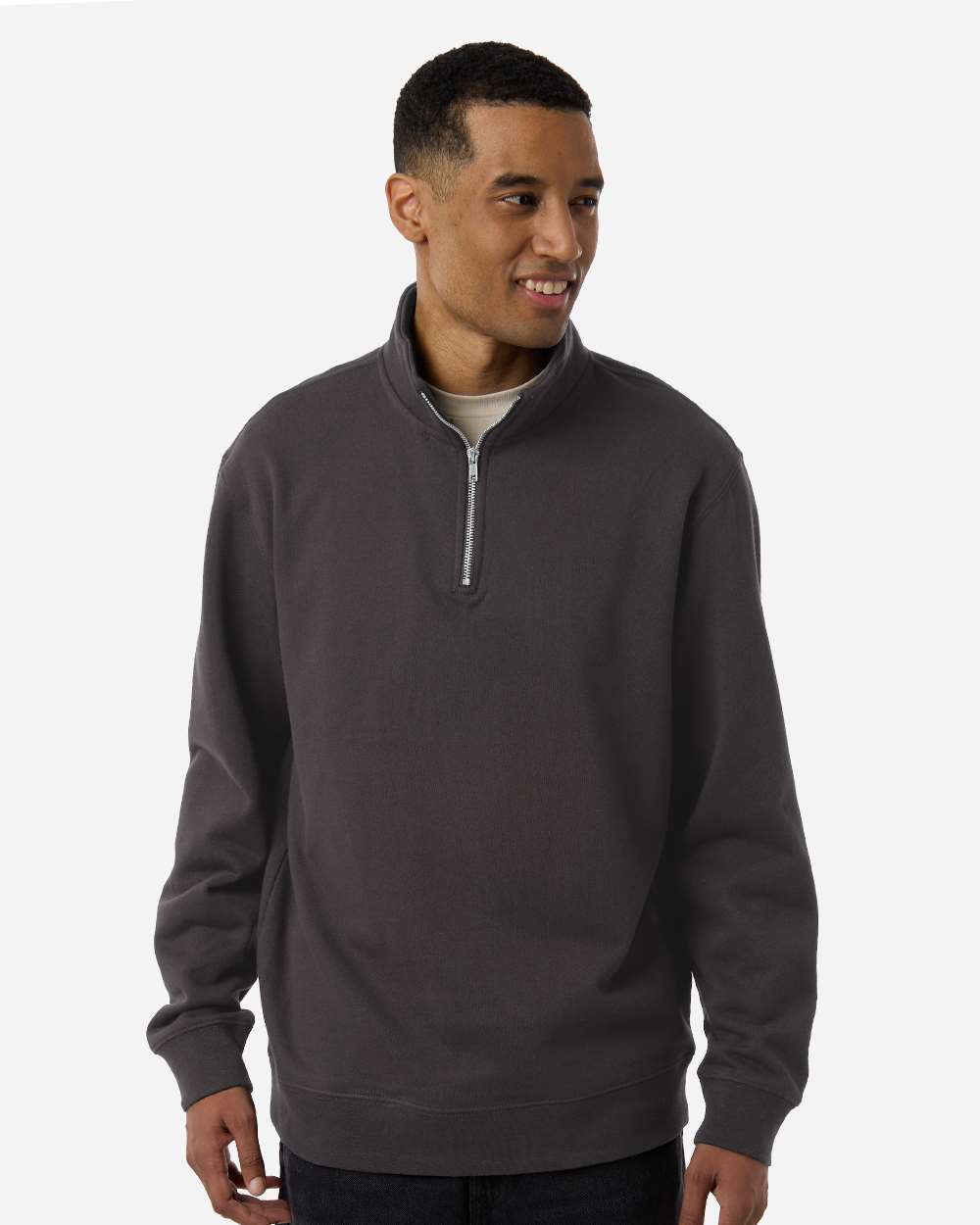 Independent Trading Co. Midweight Quarter-Zip Pullover 80/20 Cotton Blend