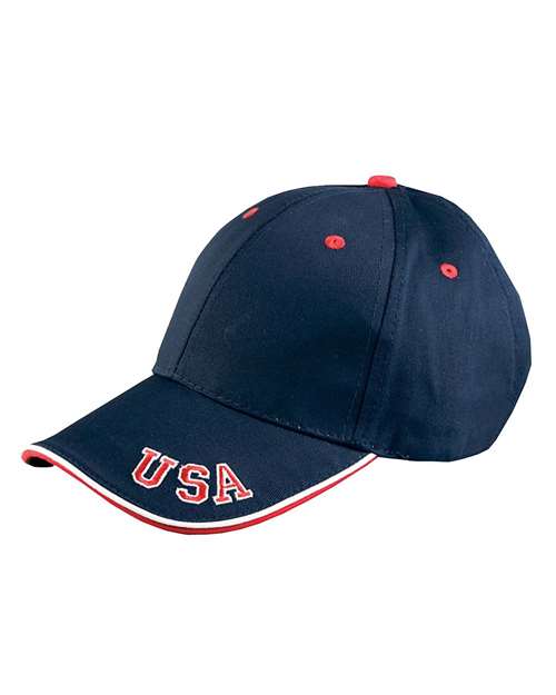 Adams Headwear The National USA Embroidered Six-Panel Cotton Cap