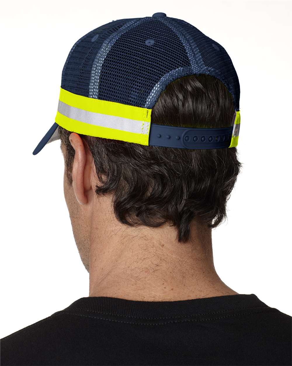 Adams Trucker Reflector High-Visibility Mesh Cap with Reflective Tape
