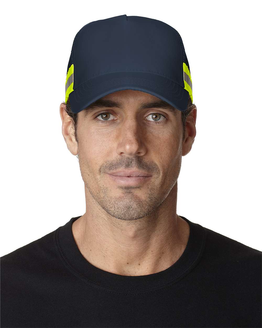 Adams Trucker Reflector High-Visibility Mesh Cap with Reflective Tape