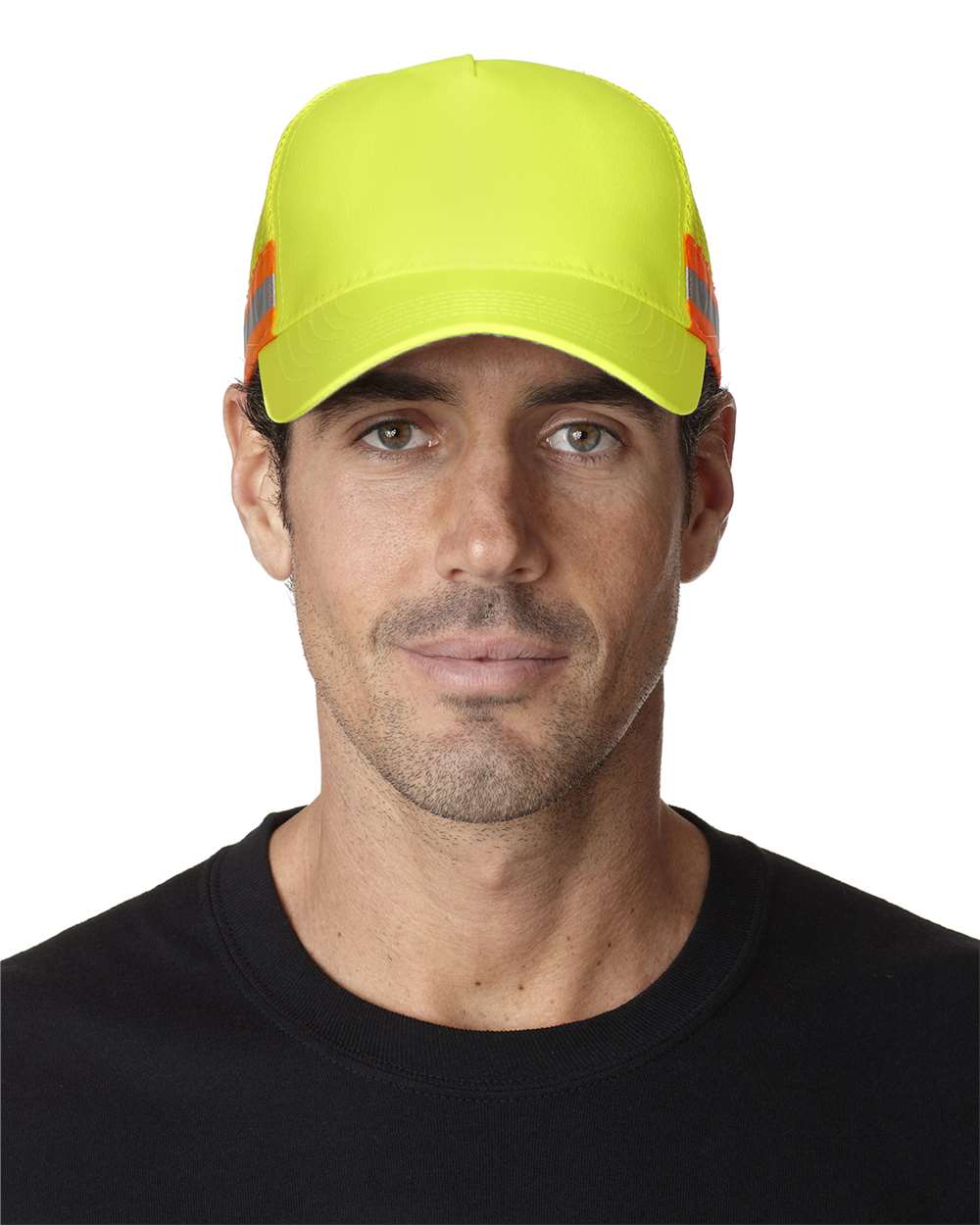 Adams Trucker Reflector High-Visibility Mesh Cap with Reflective Tape