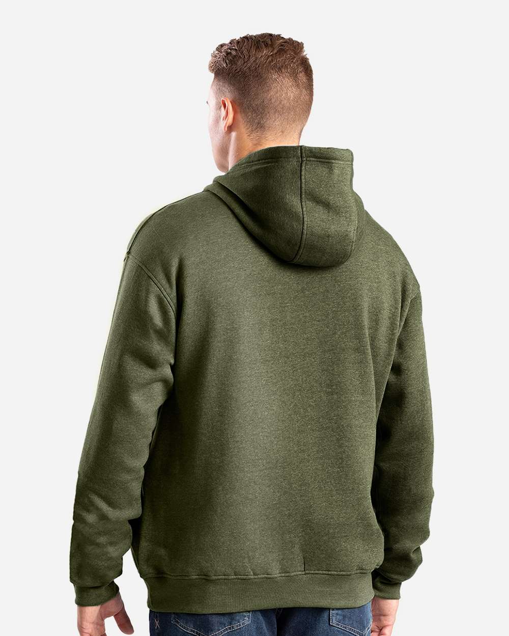 Berne Men's Heritage Zip Pocket Hooded Sweatshirt Heavy Fleece