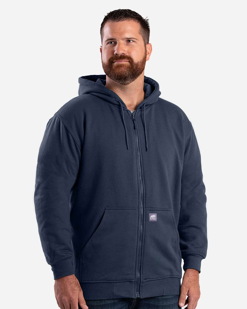 Berne Tall Thermal-Lined Full-Zip Hooded Sweatshirt Workwear for Men