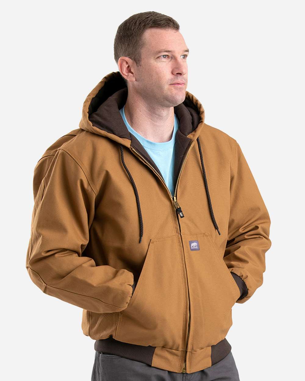 Berne Heritage Heavy-Duty Cotton Duck Hooded Jacket, Quilted Liner