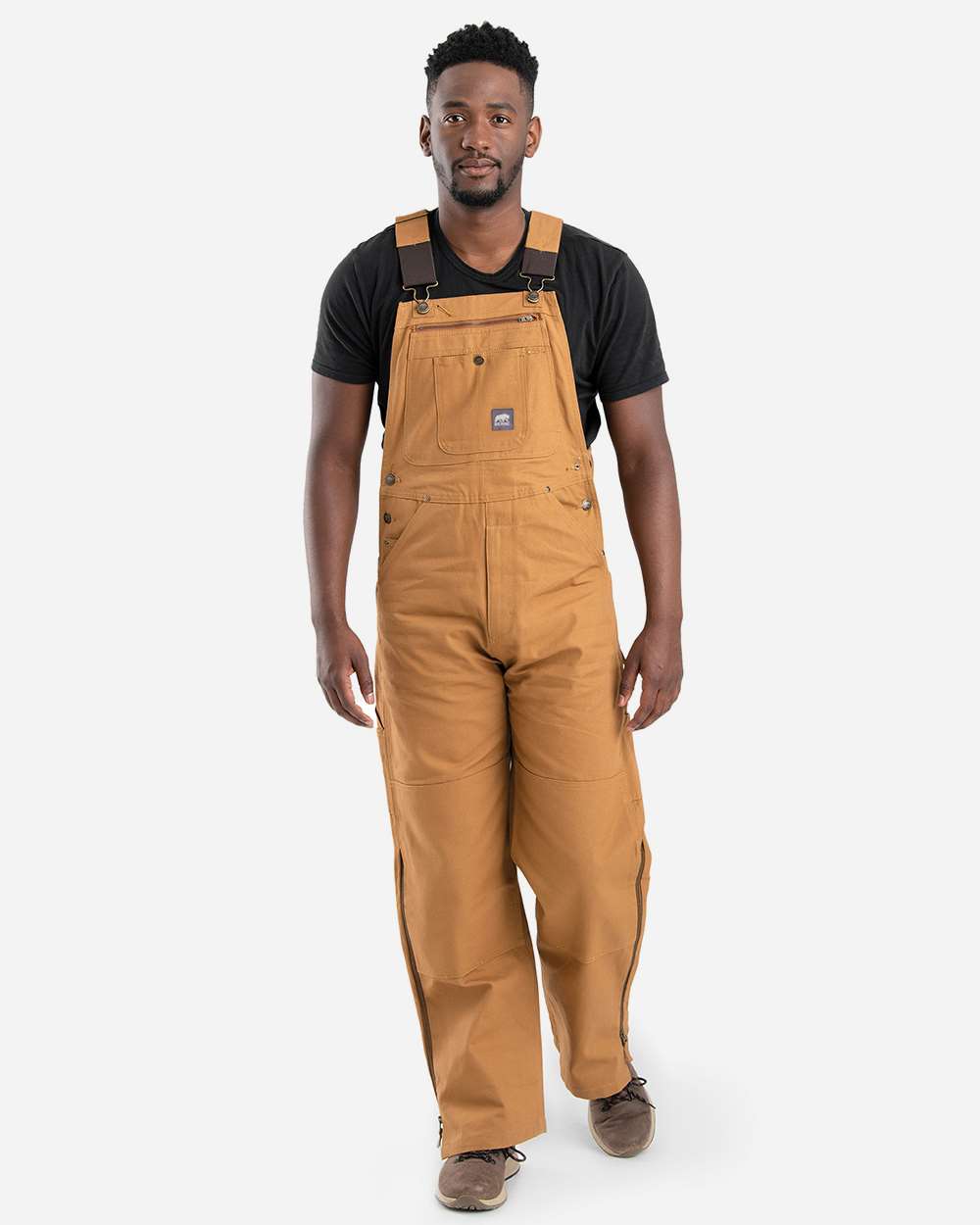 Berne Men's Slab Unlined Duck Bib Overall Heavy-Duty Workwear