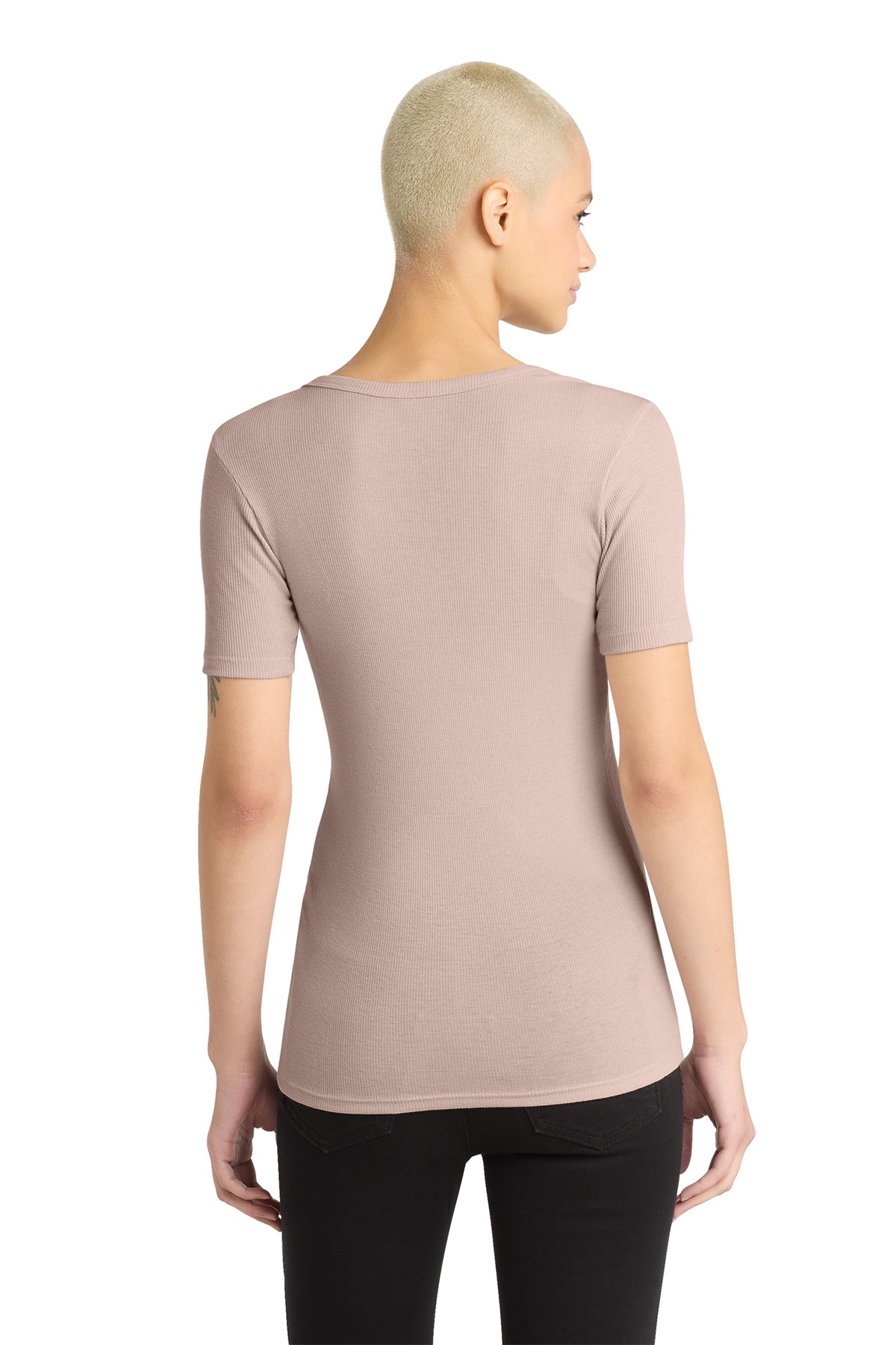 Women's V.I.T. Rib Scoop Neck Tee, 50/50 Cotton-Poly Blend