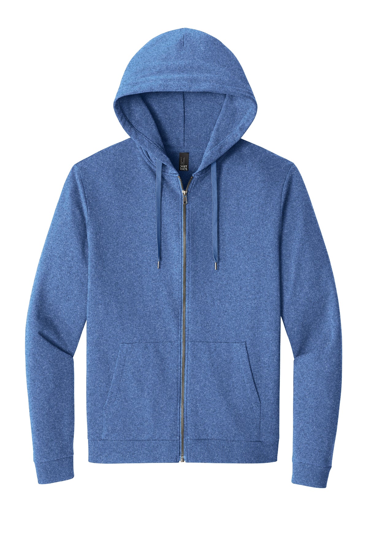 District Perfect Tri Fleece Full-Zip Hoodie Soft Tri-Blend Comfort