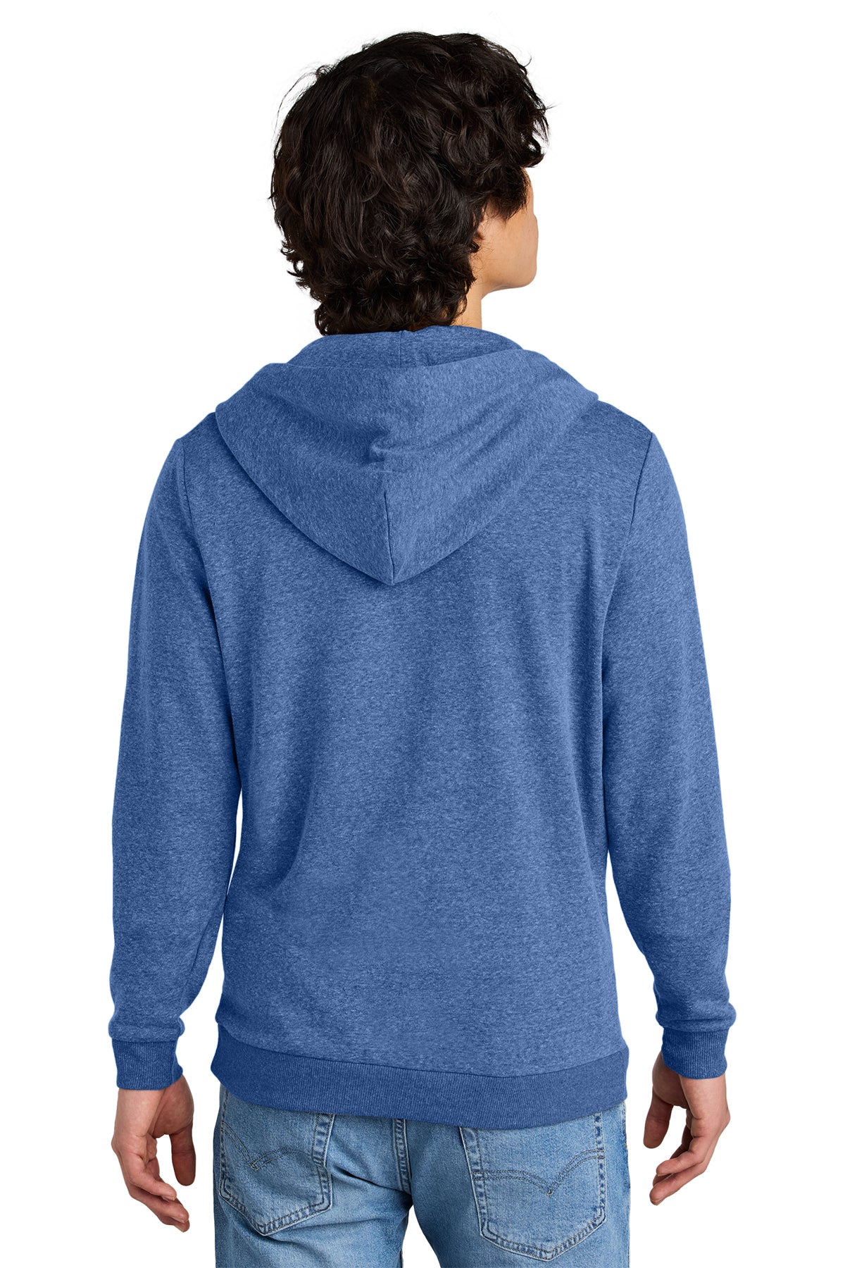 District Perfect Tri Fleece Full-Zip Hoodie Soft Tri-Blend Comfort
