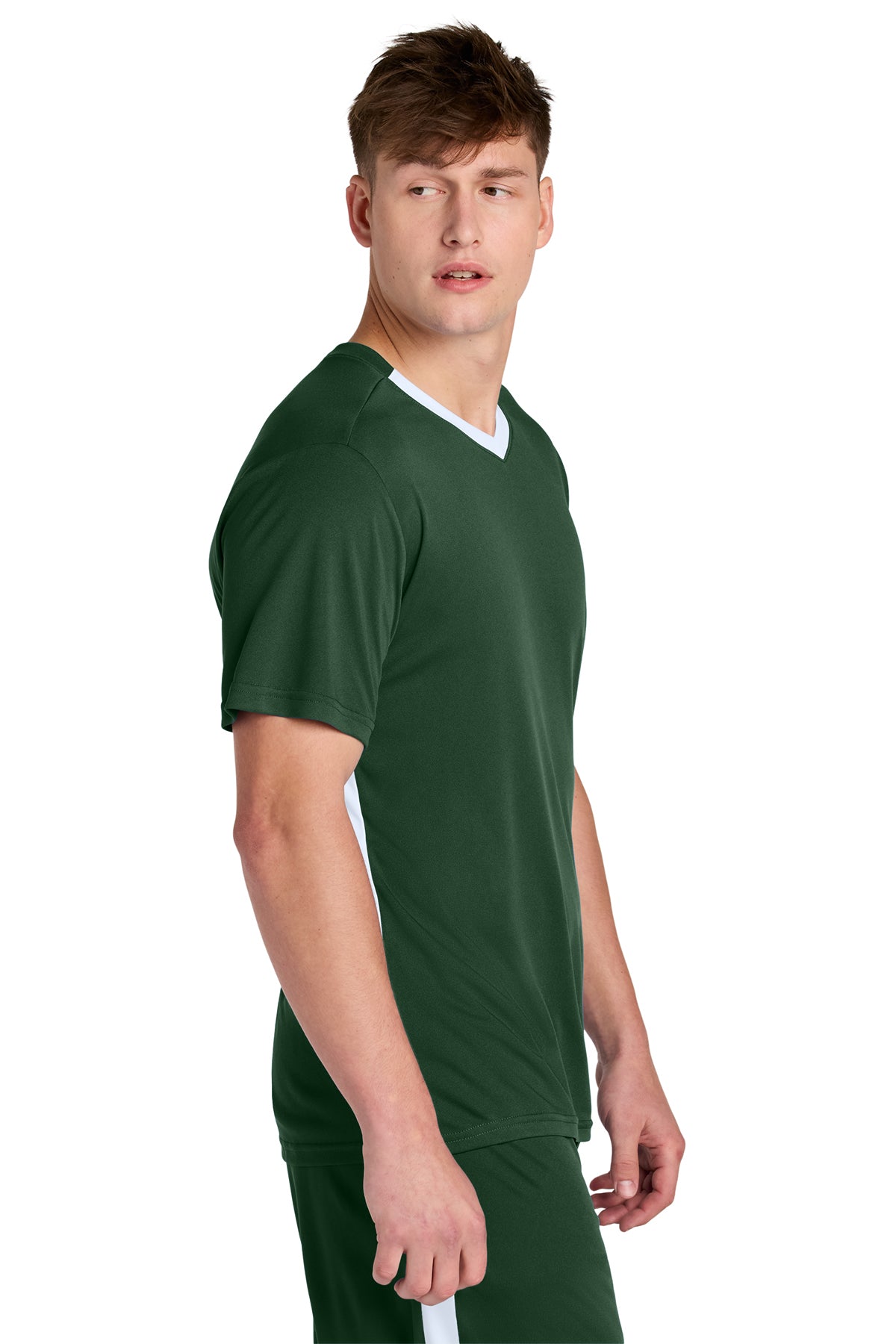 Sport-Tek Competitor United V-Neck Moisture-Wicking Performance Tee with Sun Protection