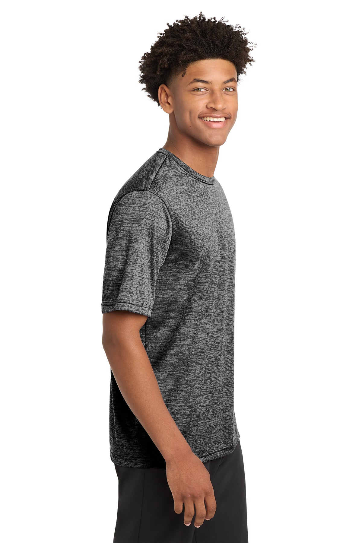Sport-Tek PosiCharge Electric Heather Moisture-Wicking Performance Tee Shirt for Adults