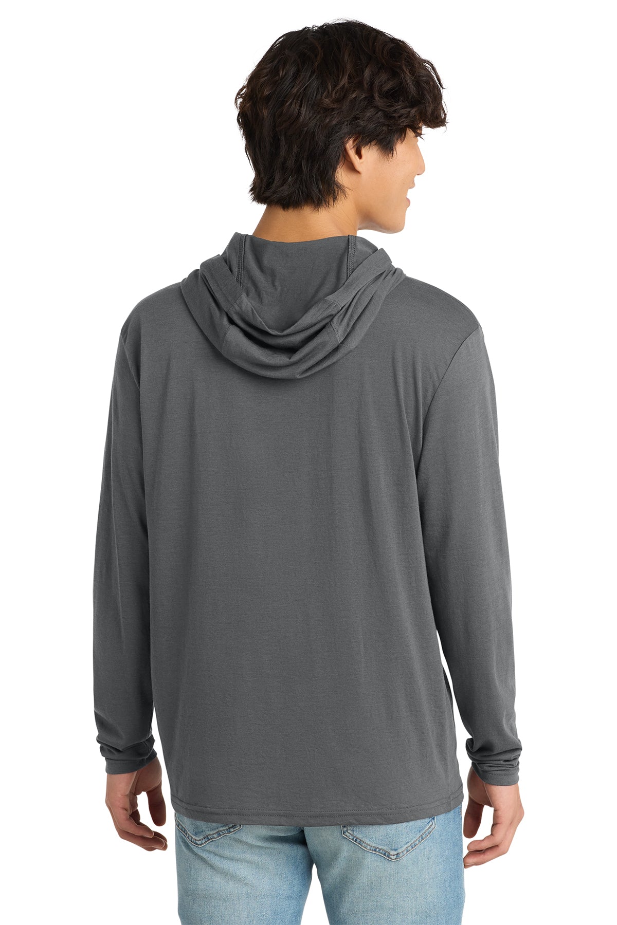 District Perfect Tri Long-Sleeve Hoodie for Custom Printing