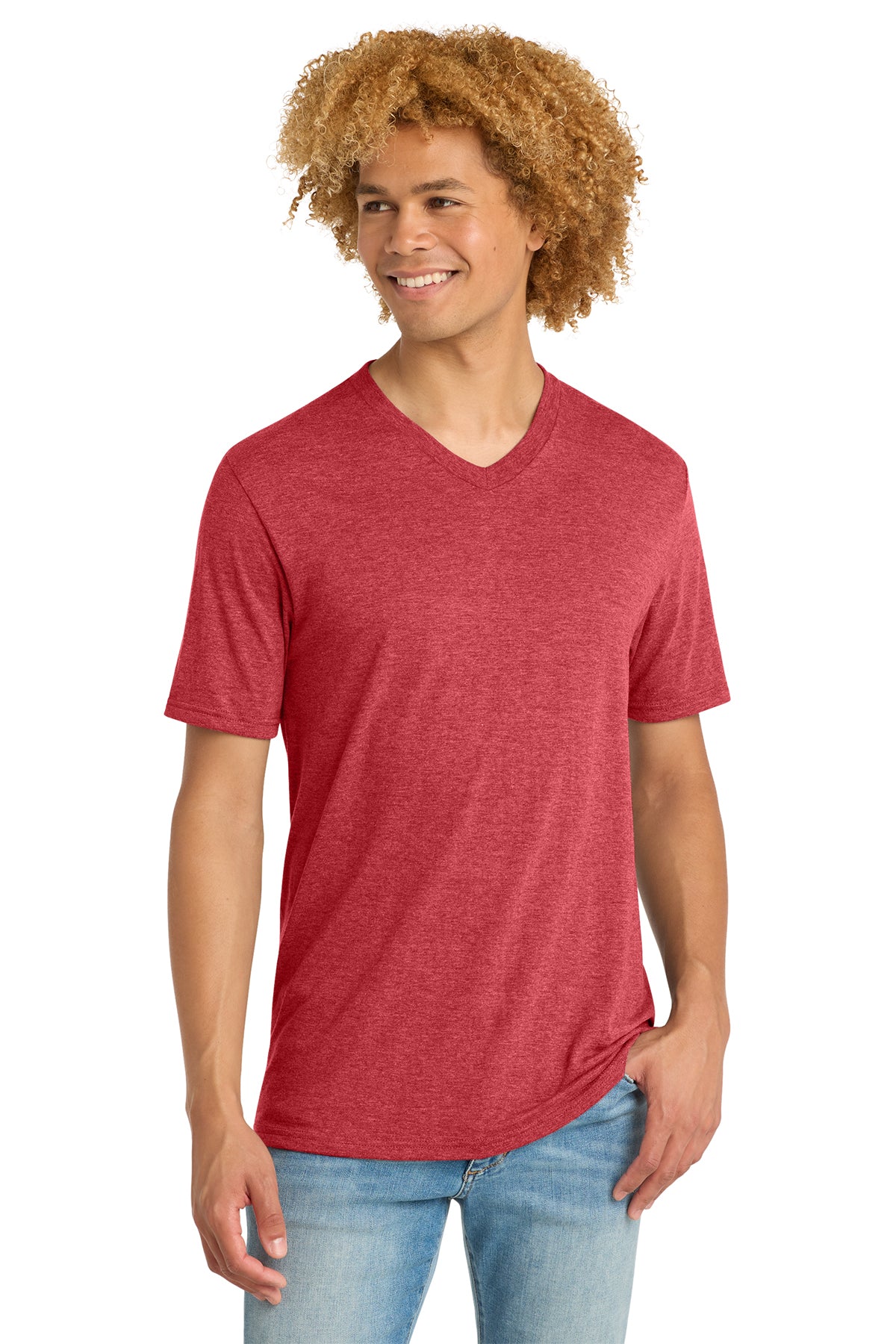 District Perfect Tri V-Neck Tee Soft Tri-Blend Performance Shirt