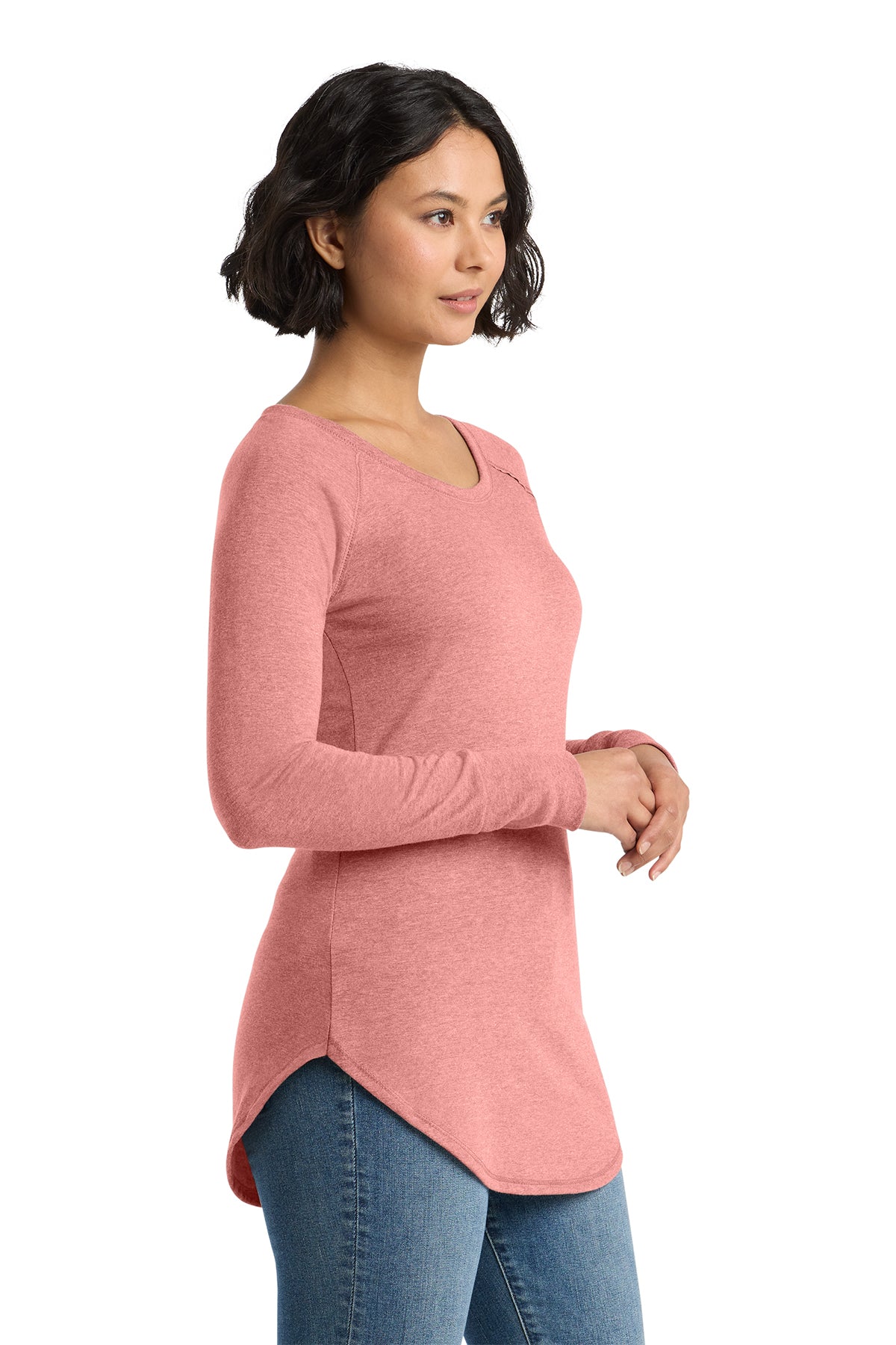 Women’s Perfect Tri Long Sleeve Tunic Tee Soft Lightweight