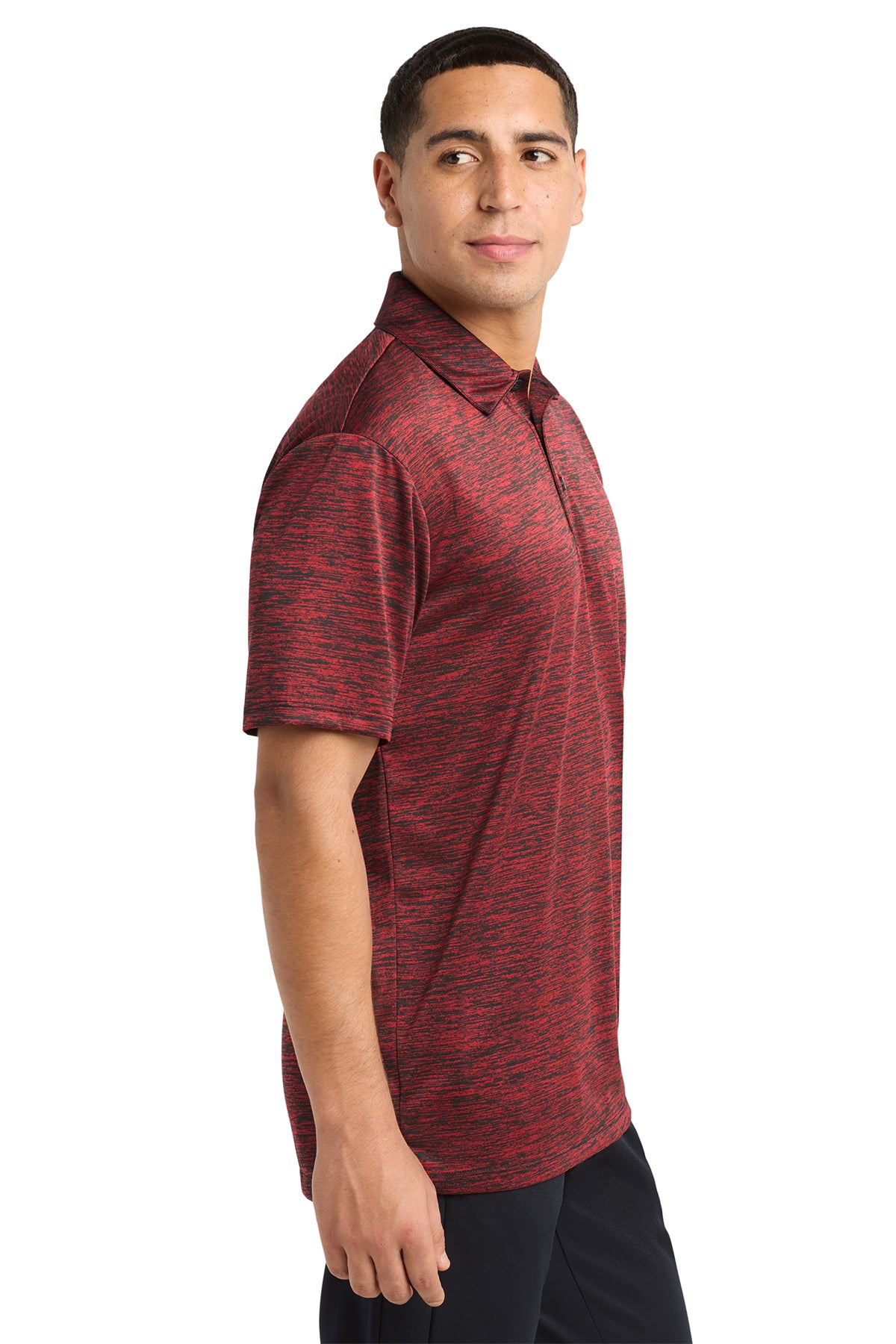 Sport-Tek Men's PosiCharge Electric Heather Polo Shirt - Moisture-Wicking Performance