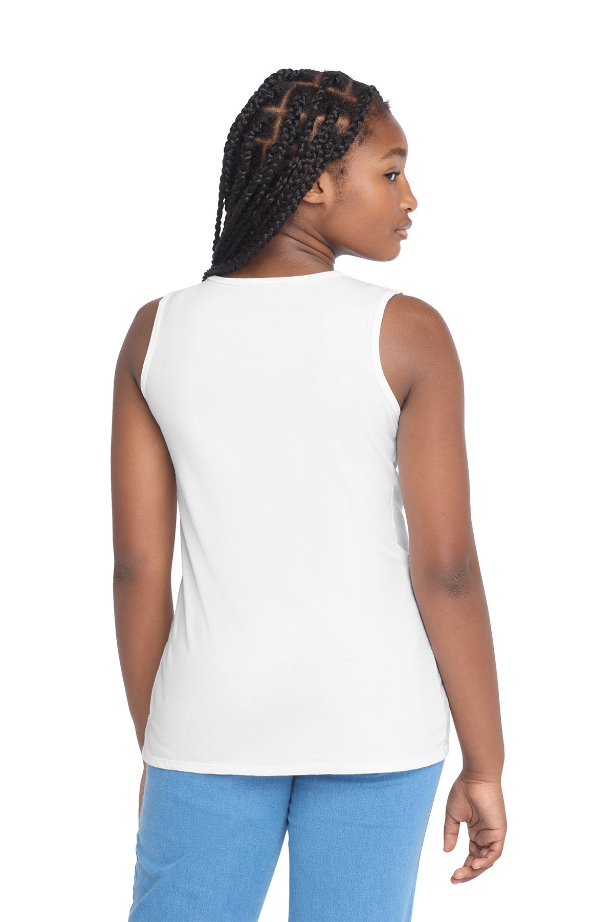 District Girls V.I.T.™ Lightweight Combed Cotton Rib Neck Tank Top