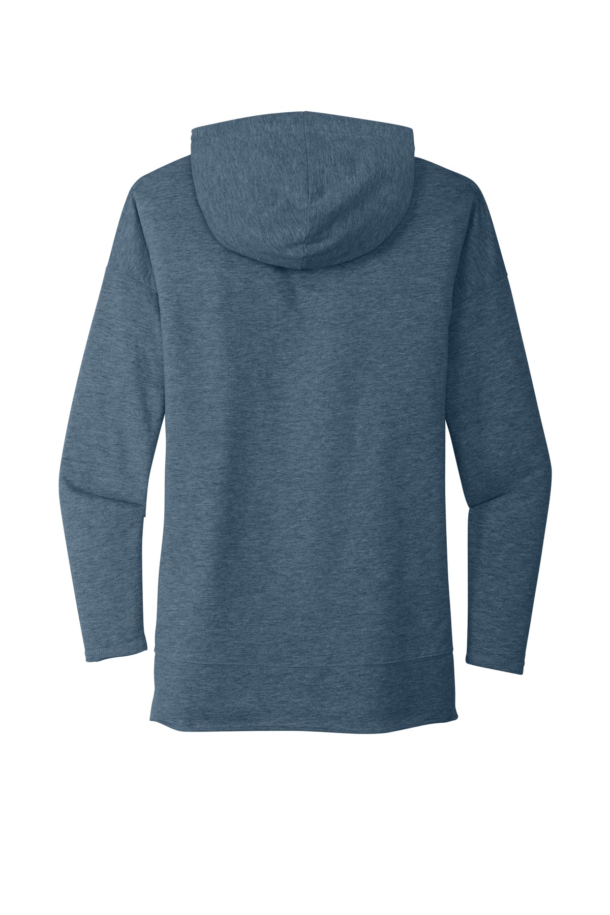 Women's Featherweight French Terry Hoodie Washed Indigo Lightweight Cowl Neck